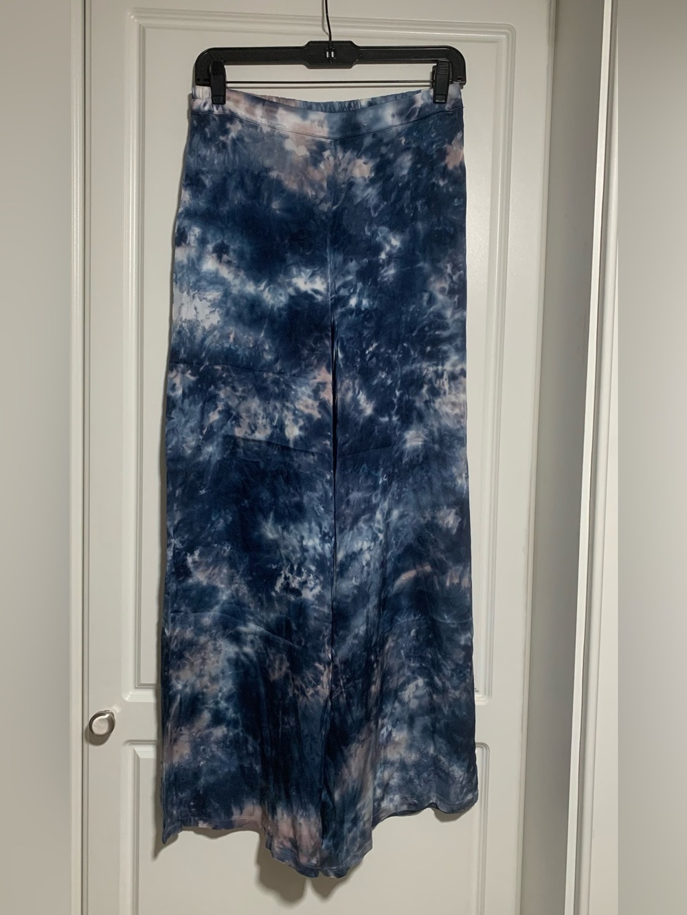 NWT Young Fabulous & Broke Blue Tie-Dye Wide-Leg Pants Size Small